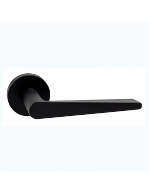 JANDEL BLACK ROUND PLAQUE DOORHANDLE