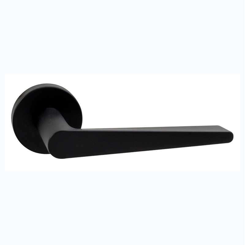 JANDEL BLACK ROUND PLAQUE DOORHANDLE