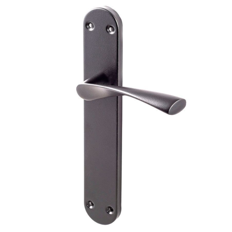 BECUSA BLACK PLAQUE DOORHANDLE