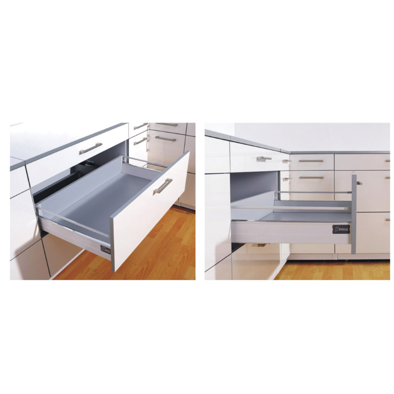 BECUSA GREY SELF-CLOSING DRAWER SLIDES