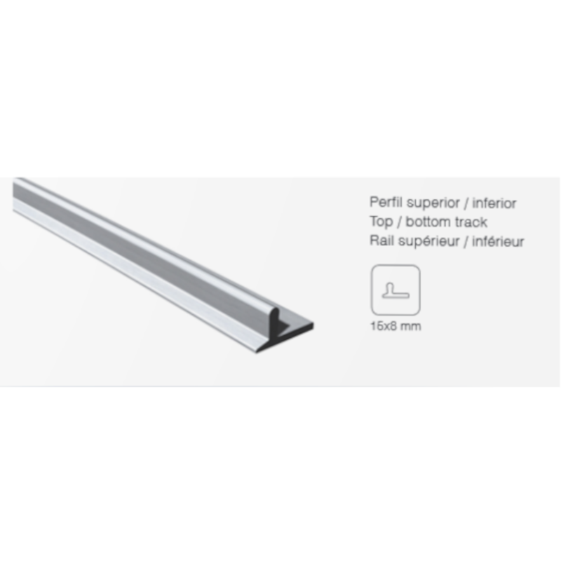 ALUMINIUM PROFILE, COLOUR SILVER (ANODISED) 3 M