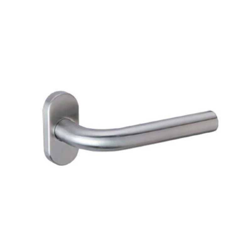 STAINLESS STEEL OVAL PLATE MVL-1 TUBULAR DOOR HANDLE