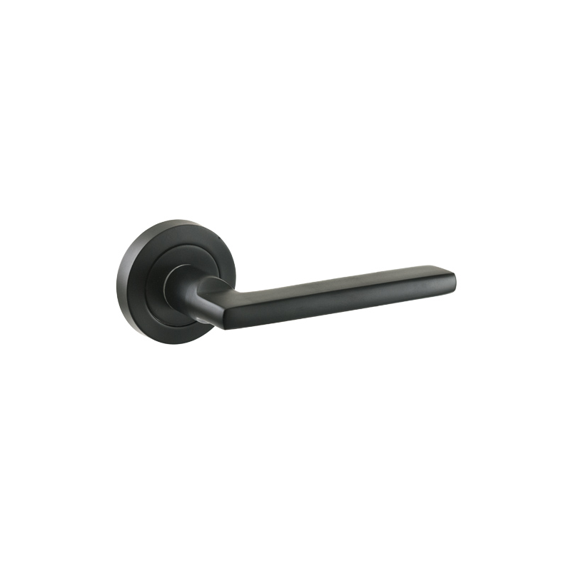 JANDEL BLACK ROUND PLAQUE DOORHANDLE