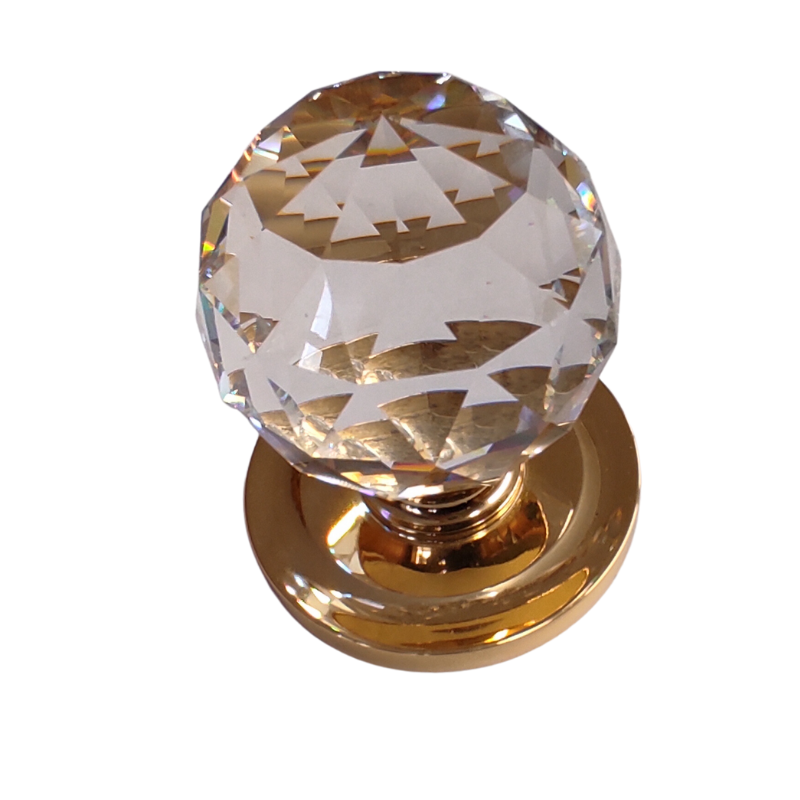 VIHER 85 GLASS FACETED DOOR KNOB VIHER 85 GLASS FACETED DOOR KNOB