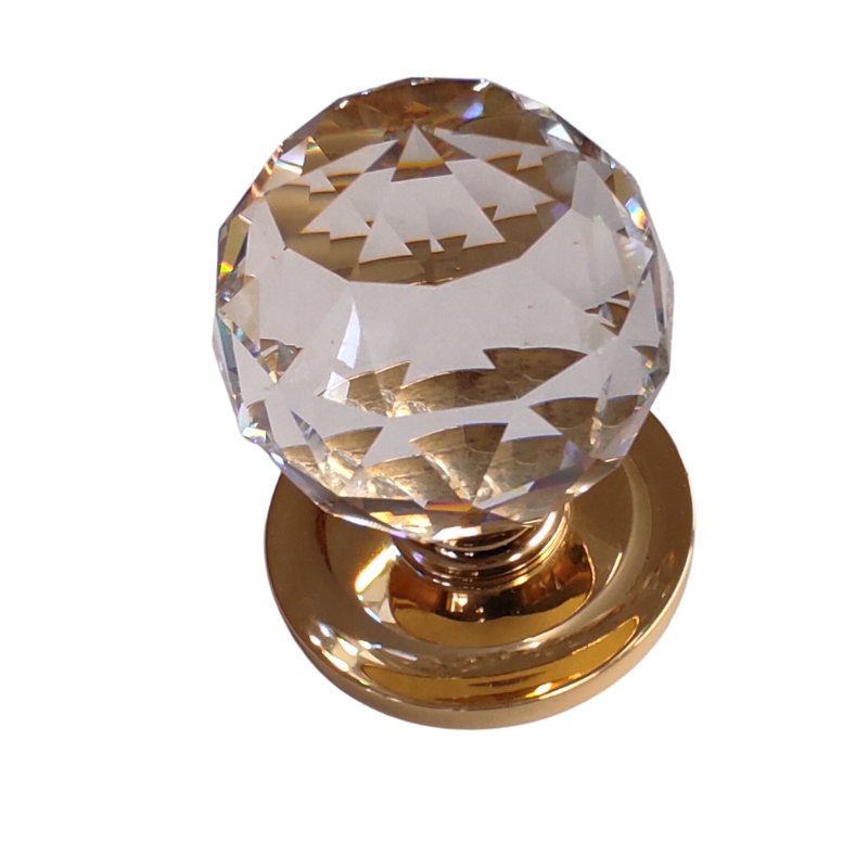 VIHER 85 GLASS FACETED DOOR KNOB