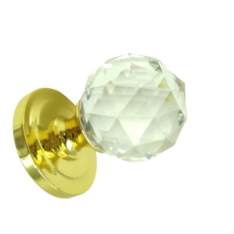 VIHER 85 GLASS FACETED DOOR KNOB