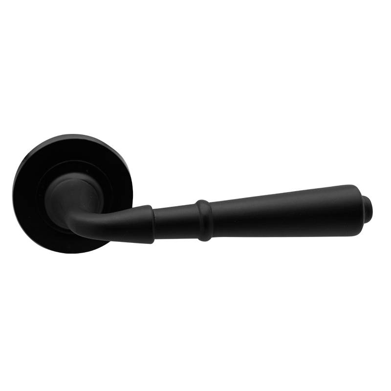 JANDEL ROUND PLATE DOOR HANDLE AIR 1059 BLACK