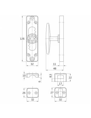 AMIG NICKEL 18 CREMONE BOLT