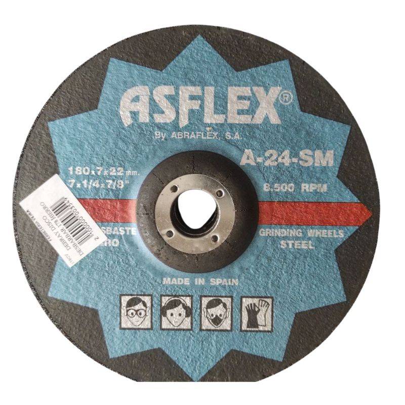 ABRAFLEX DISCO DE DESBASTAR FERRO E ACEIRO 180MM