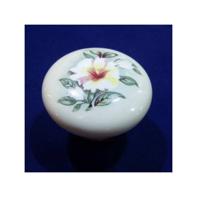 VERGES 9771 831 BRONZE AND IVORY PORCELAIN KNOB