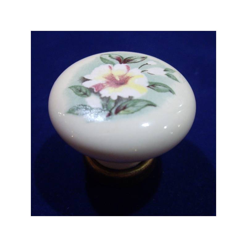 VERGES 9772 831 BRONZE AND IVORY PORCELAIN KNOB