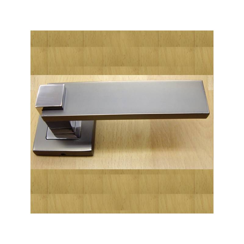 H.RAMOS 54T4 GLOSS CHROME ANTHRACITE SQUARE DOOR HANDLE