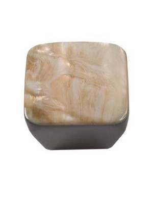 NESU 658 30 BLACK NACRE SQUARE KNOB