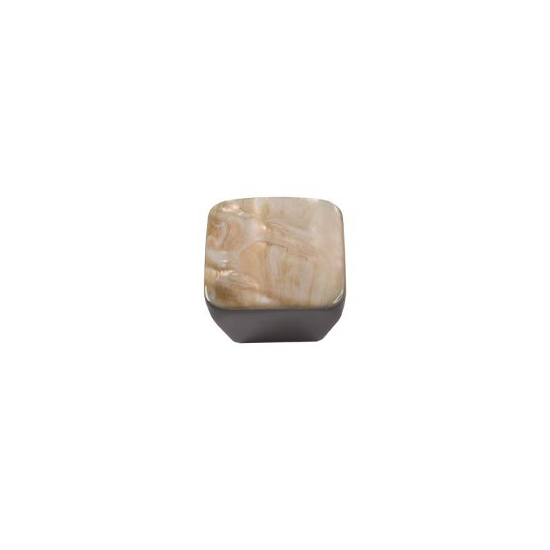 NESU 658 30 BLACK NACRE SQUARE KNOB