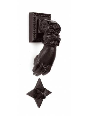 ESTRELLA BLACK EPOXI BRASS HAND KNOCKER 140