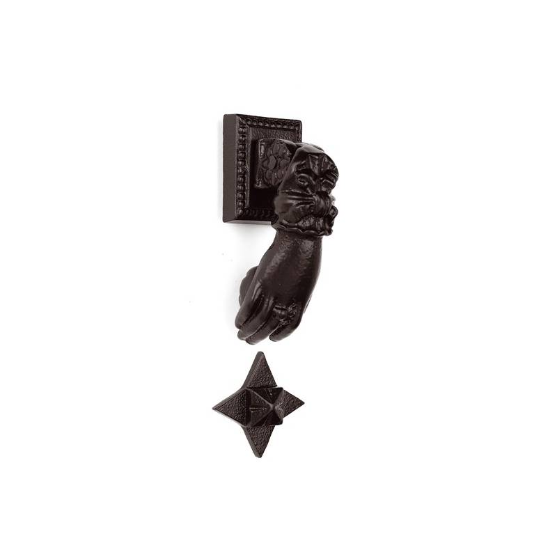 ESTRELLA BLACK EPOXI BRASS HAND KNOCKER 140