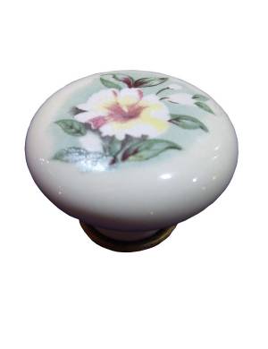 VERGES 9772 831 BRONZE AND IVORY PORCELAIN KNOB