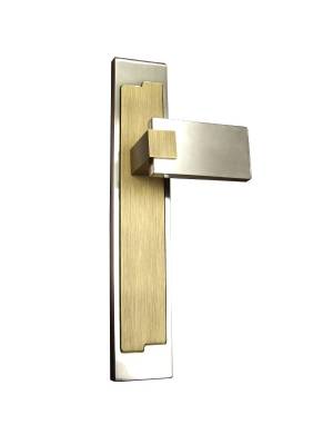 H.RAMOS 4827 MATT NICKEL LEATHER DOOR HANDLE