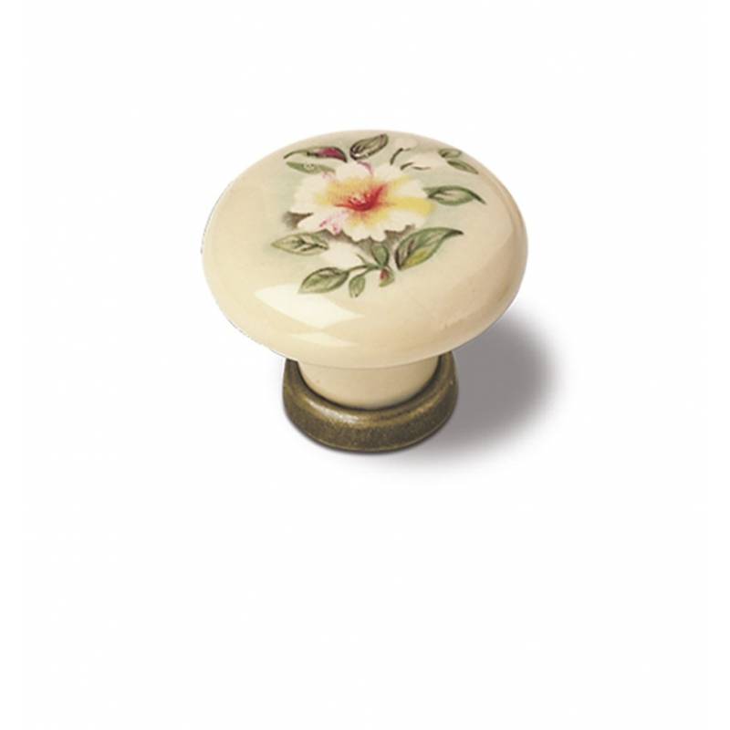 VERGES 9772 831 BRONZE AND IVORY PORCELAIN KNOB