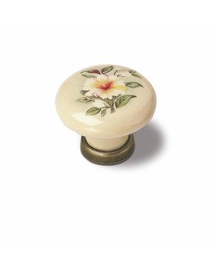 VERGES 9771 831 BRONZE AND IVORY PORCELAIN KNOB