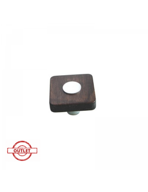 NESU 429 34 WENGE-MATT CHROME SQUARE KNOB