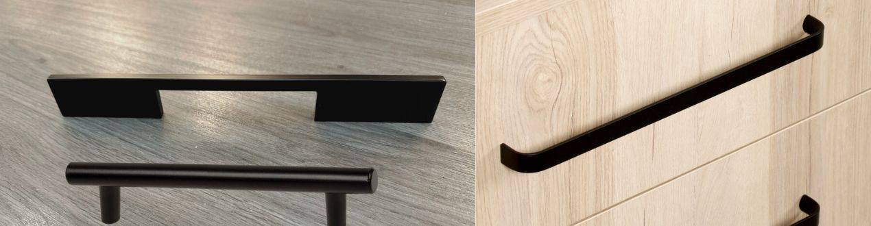 Black furniture handles